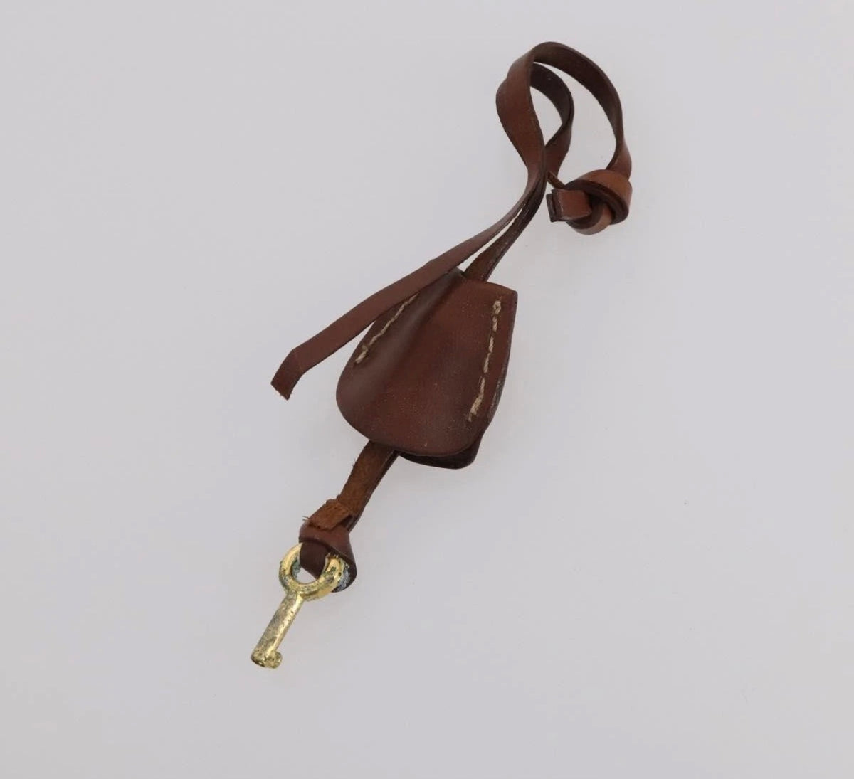 CELINE Boston bag leather strap and gold-tone key attachment