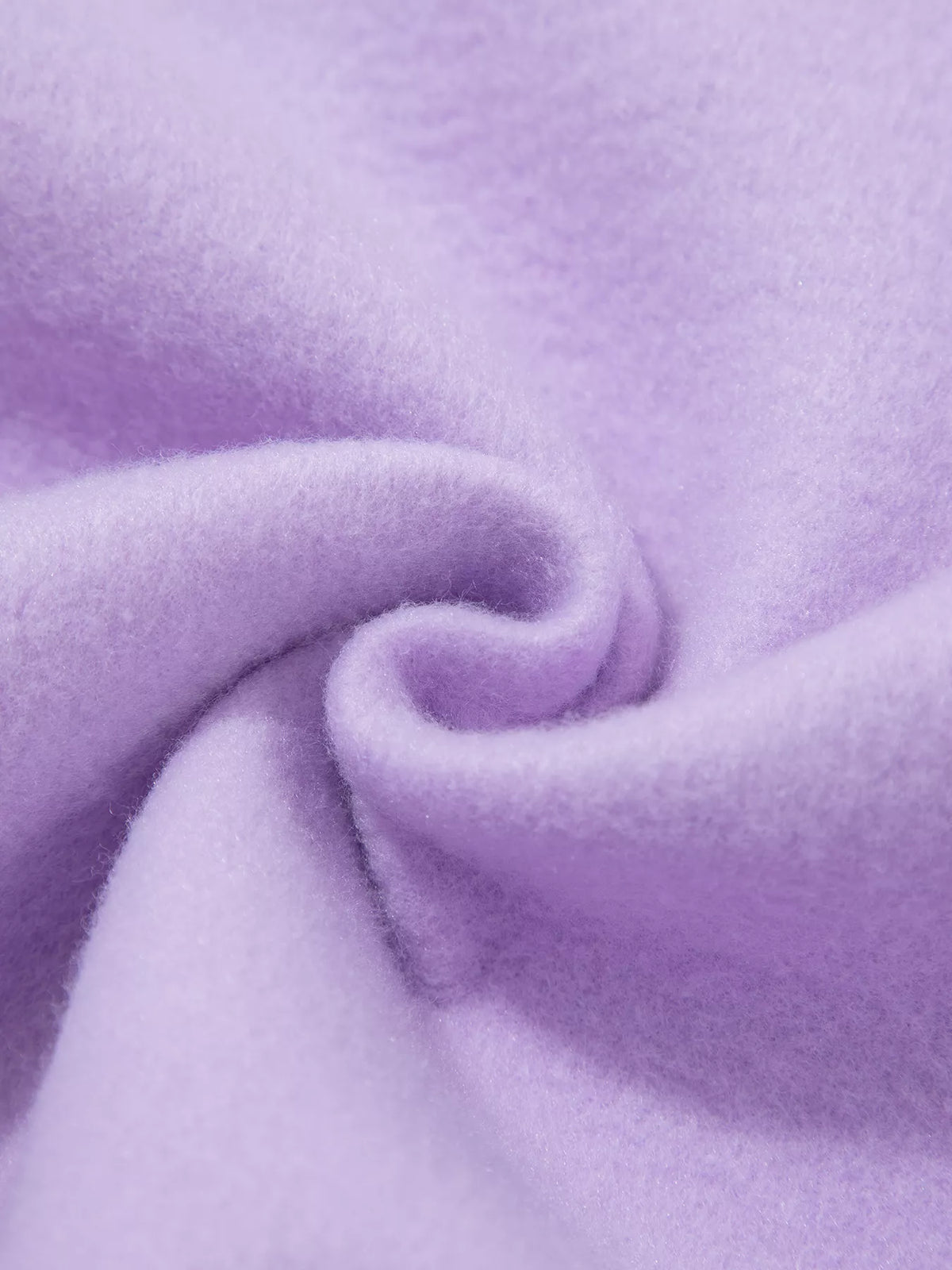 Lavender fleece fabric close-up with soft plush texture