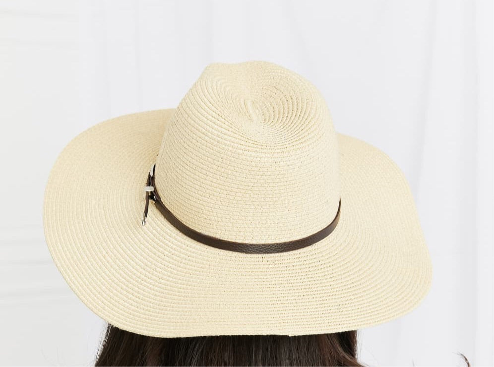 Fame Boho Summer Straw Fedora Hat