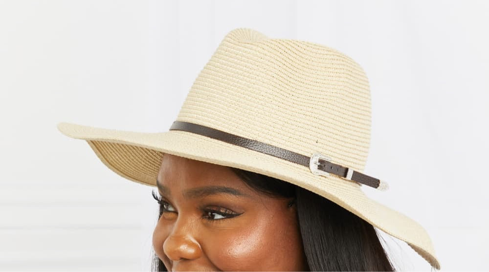 Fame Boho Summer Straw Fedora Hat