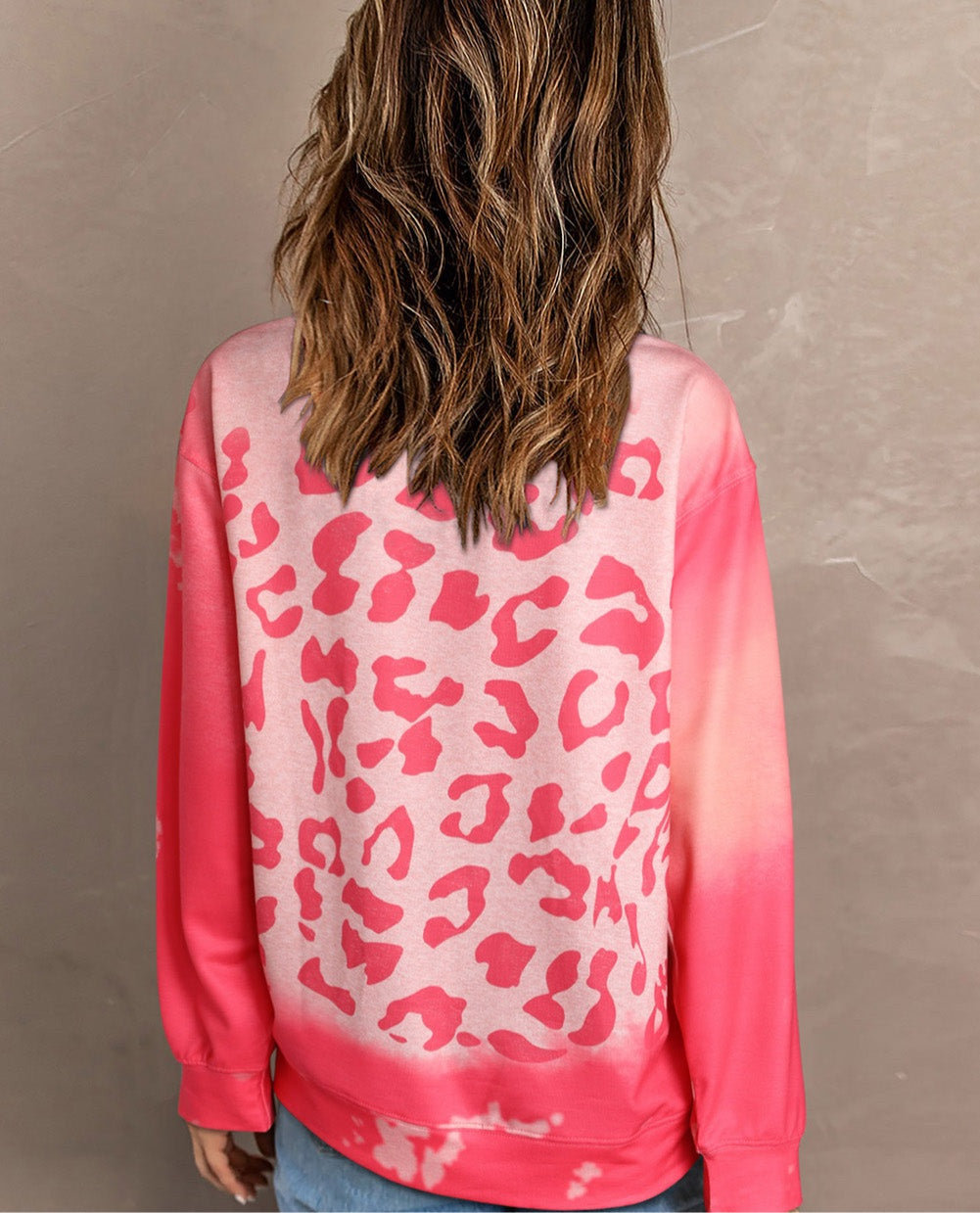 Printed Round Neck Dropped Shoulder Sweatshirt