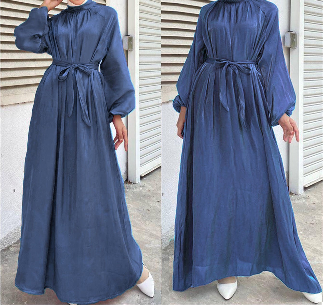 Lantern Sleeves Maxi Dress