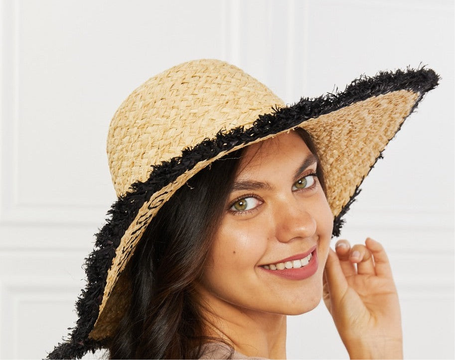 Fame Sunshine Straw Fringe Hat