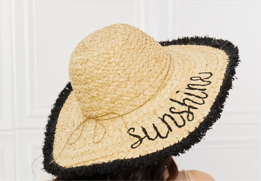 Fame Sunshine Straw Fringe Hat