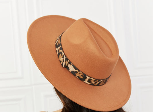 Fame In The Wild Leopard Detail Fedora Hat