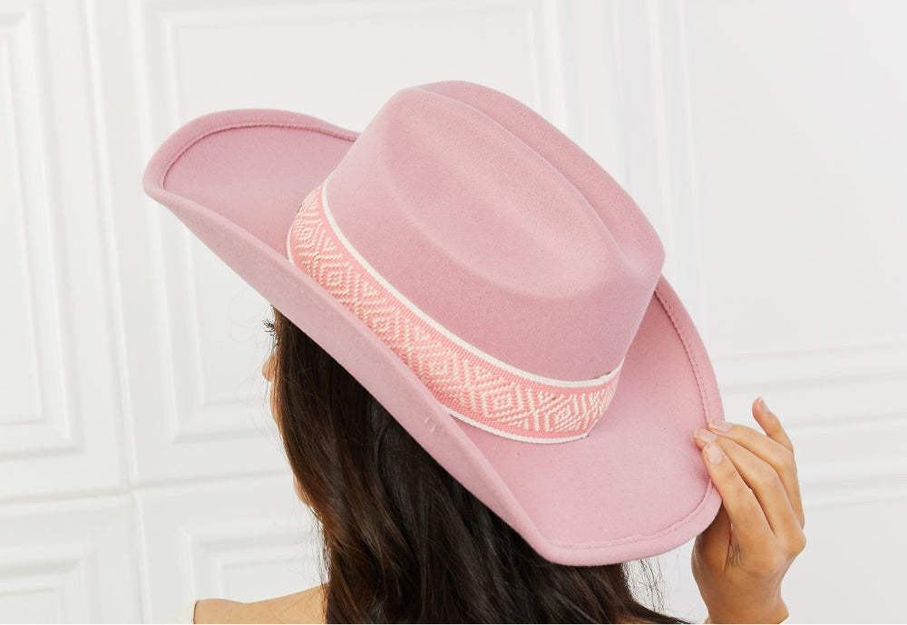 Fame Western Cutie Cowboy Hat in Pink