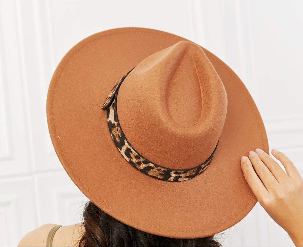 Fame In The Wild Leopard Detail Fedora Hat