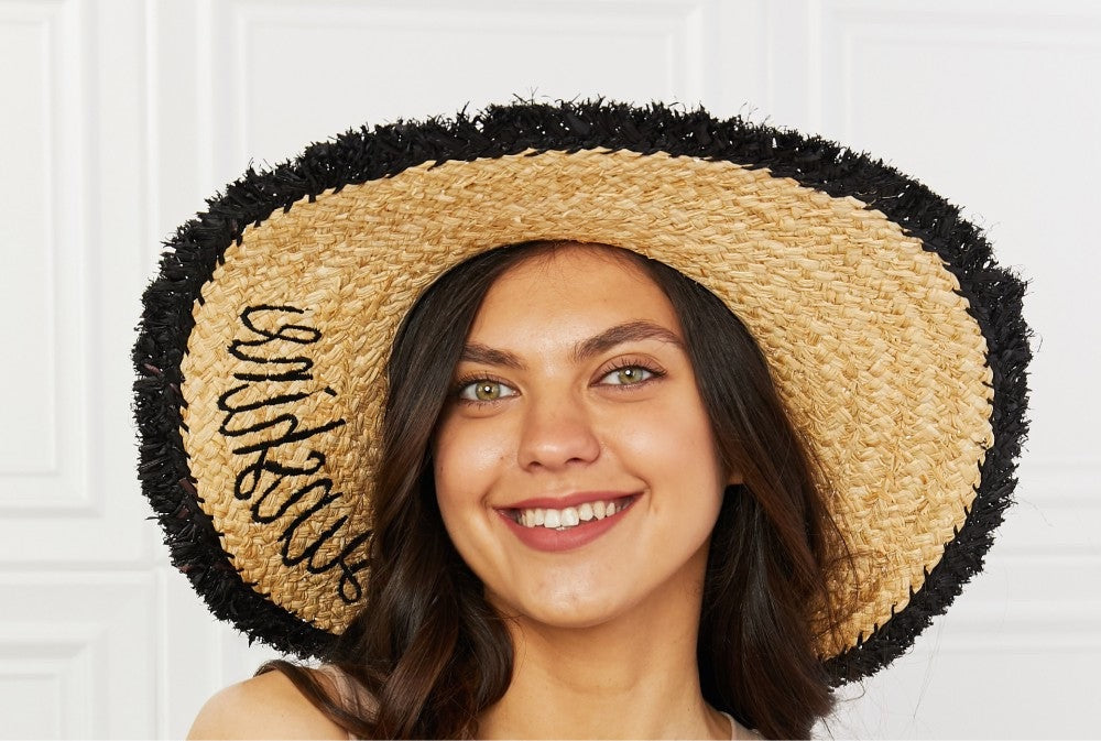 Fame Sunshine Straw Fringe Hat